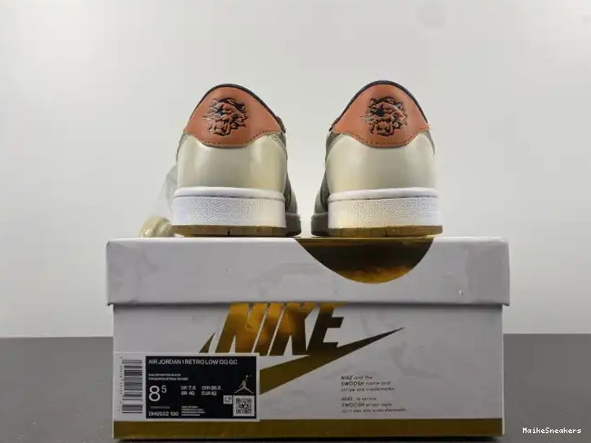 MaikeSneakers Tiger DH6932-100 Year the of OG Air Jordan 1 Low 0524
